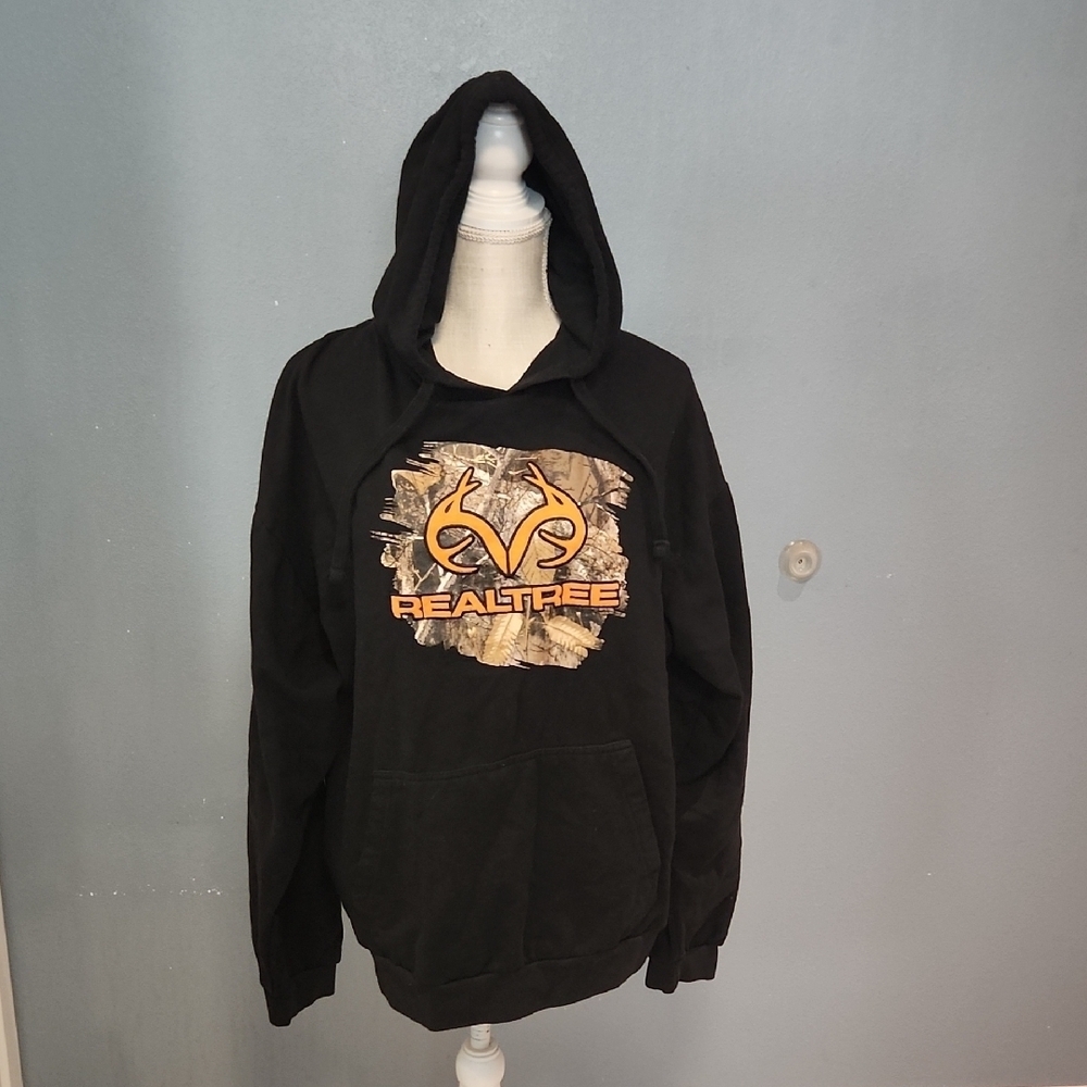 Real Tree Camo Staghorn Creek Oversized Hunting Hoodie Gorpcore Cotton Blend